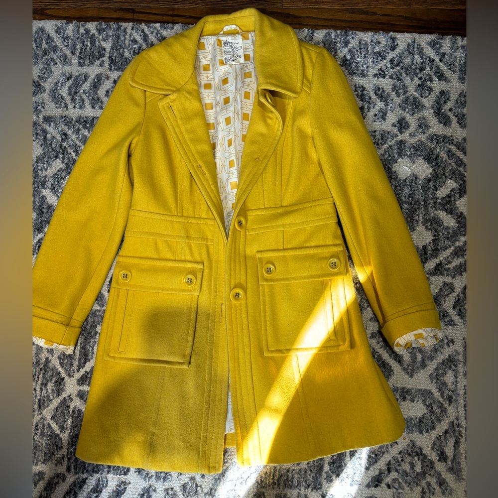 Yellow trench coat